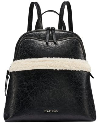 Calvin Klein Рюкзак-мессенджер Sylvie из искусственной кожи с молнией и отделкой из шерпы
