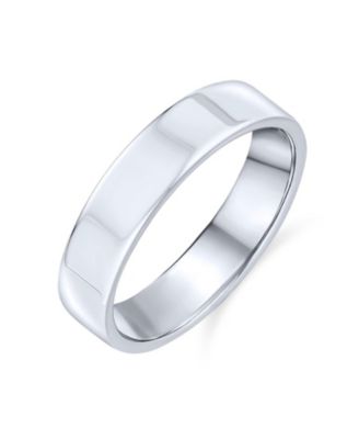 Bling Jewelry классическое простое кольцо из серебра 925 пробы, ширина 4MM, комфортная посадка