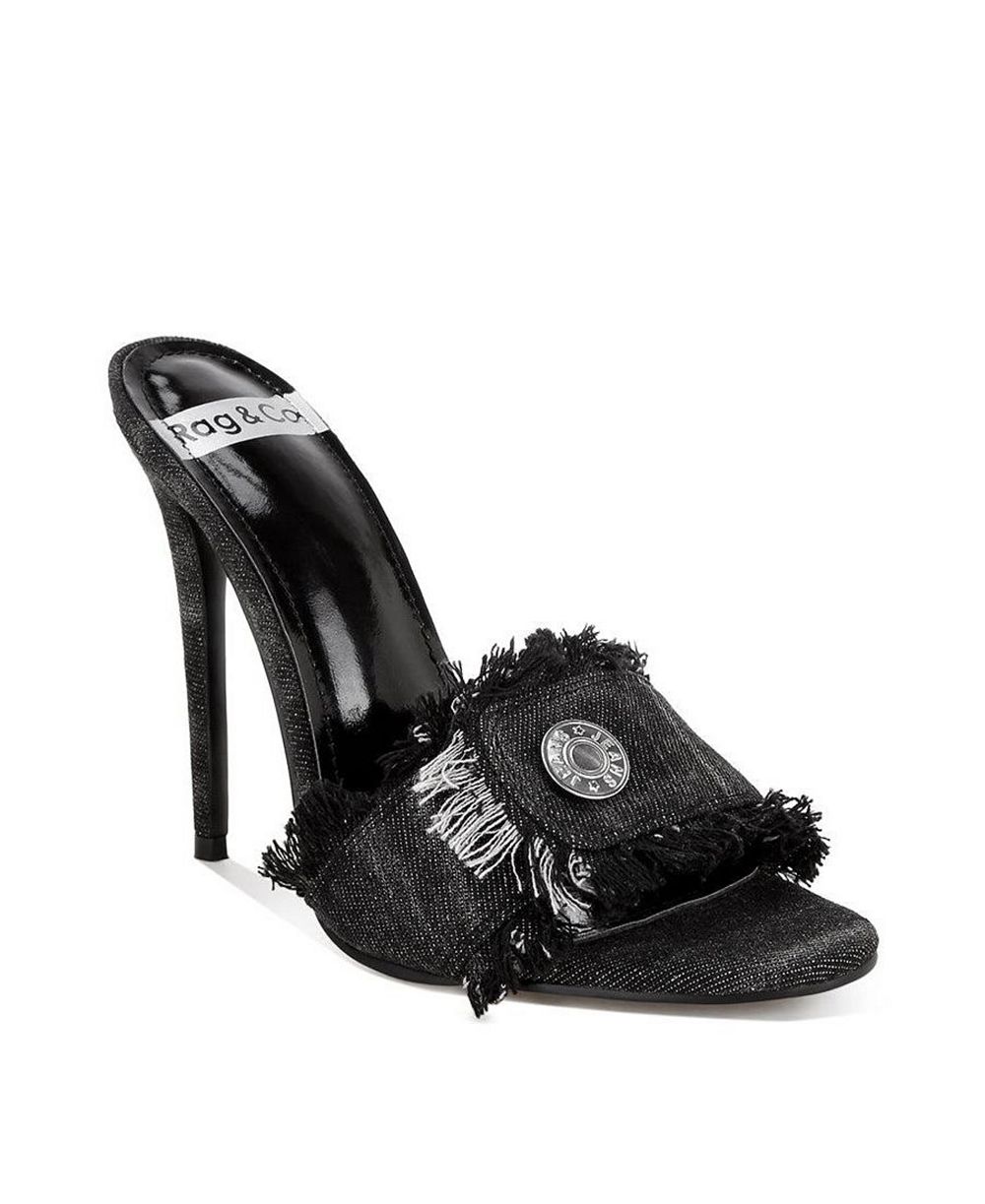 Женские босоножки Rag & Co Claudia Distressed Denim Stiletto
