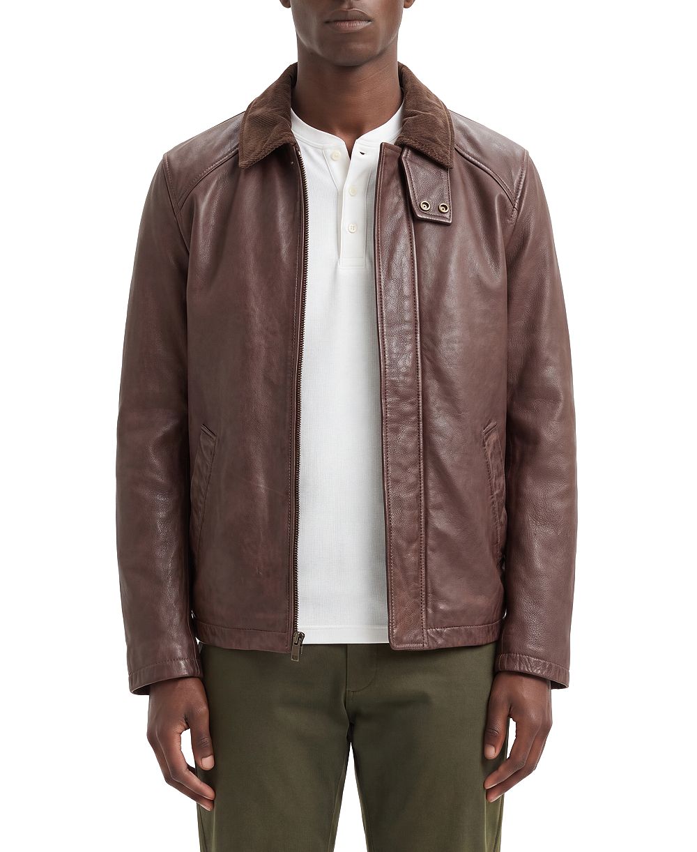 Bagatelle Men's Genuine Leather Stable Regular-Fit Jacket