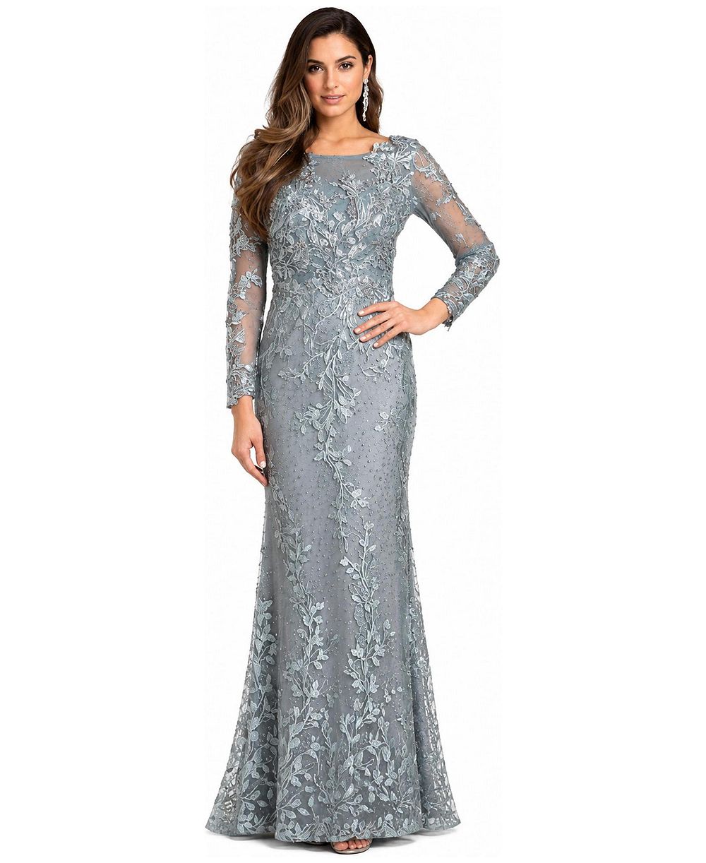 Женское платье Lara Long Sleeve Lace With Lace Appliques