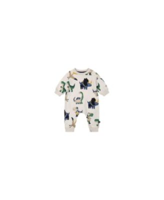 Deux par Deux Baby Boys 3M TO 24M Fleece Jumpsuit Dinosaur Print