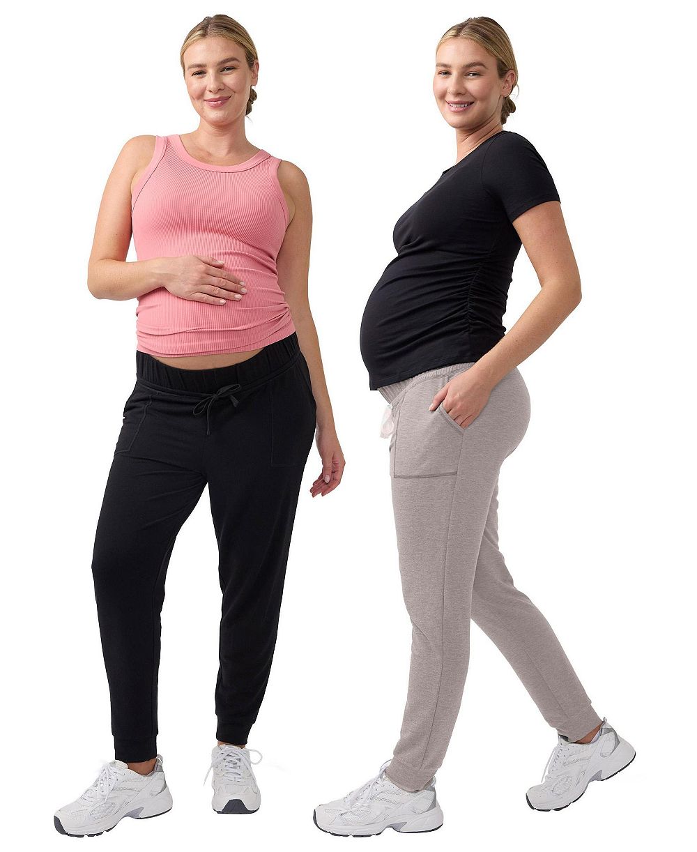 Ingrid + Isabel Women's maternity Knit Jogger Bundle 2-Pack