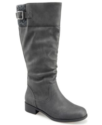 Kensie Women's Monica Wide Calf Riding Boot