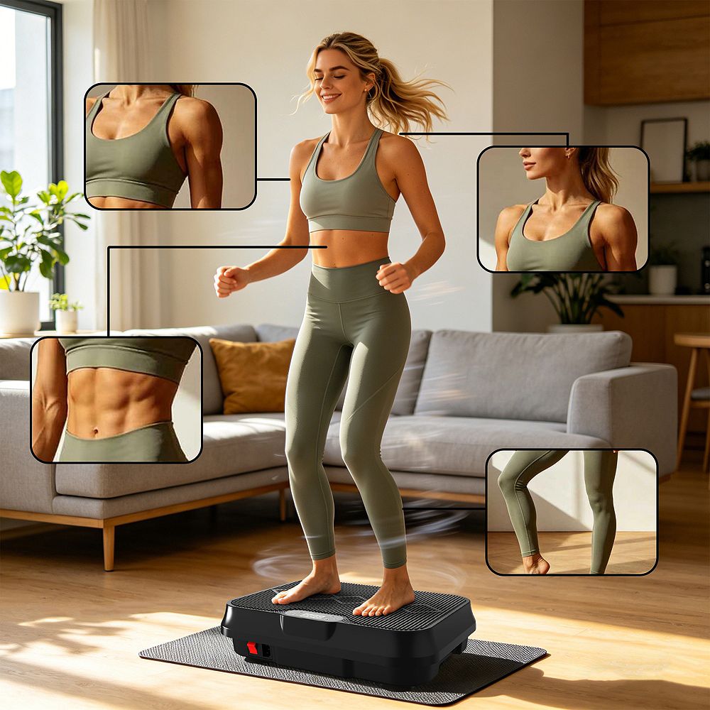 Виброплатформа ZENY Exercise Machine Whole Body Workout with Remote Control and Resistance Bands