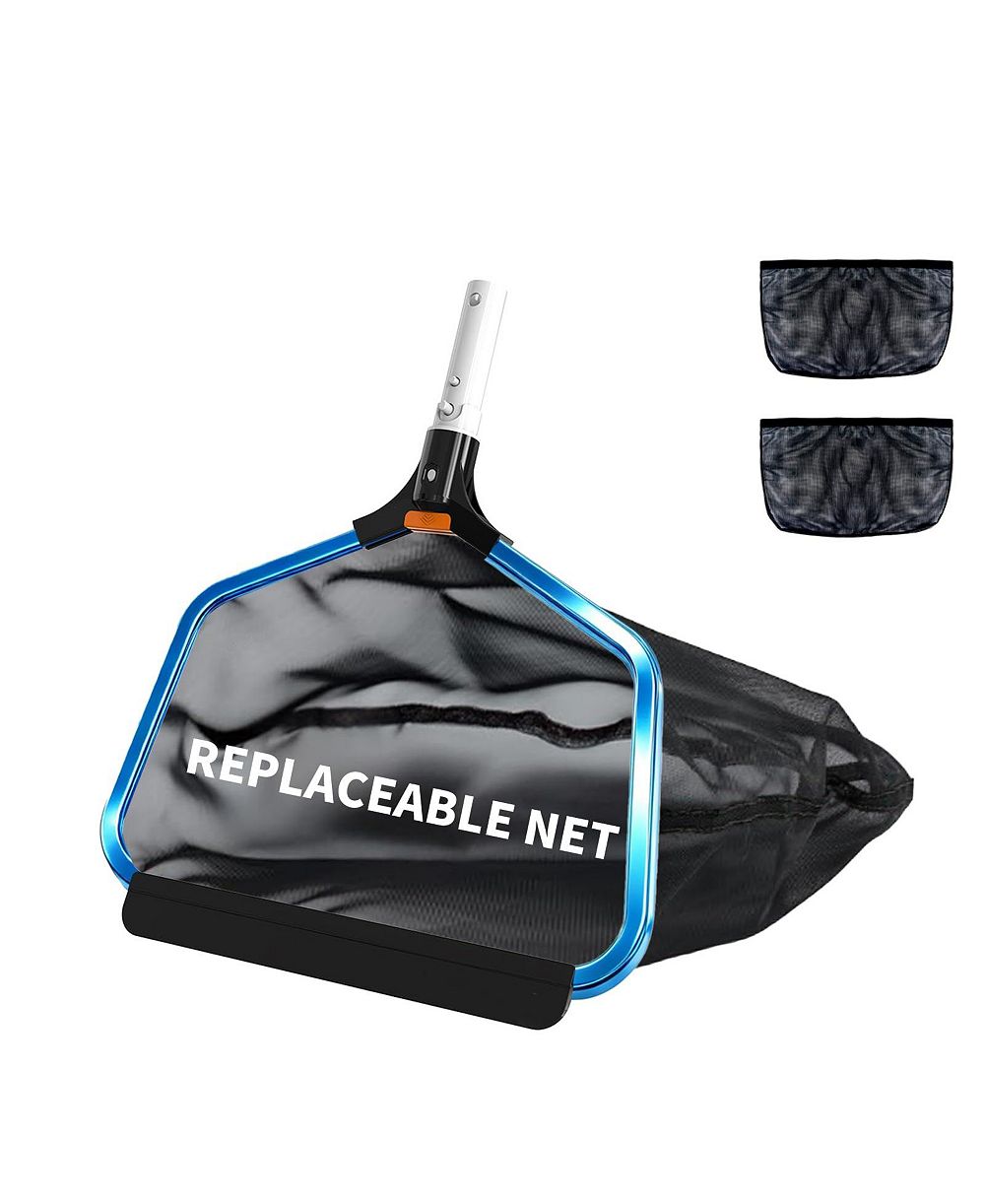 XDOVET Pool Skimmer 2 Nets Aluminum Frame Leaf Rake