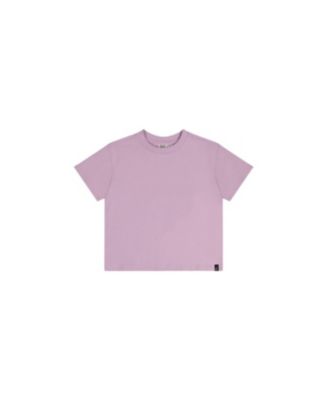Футболка Deux par Deux с коротким рукавом для девочек, плотный трикотаж, цвет Mauve