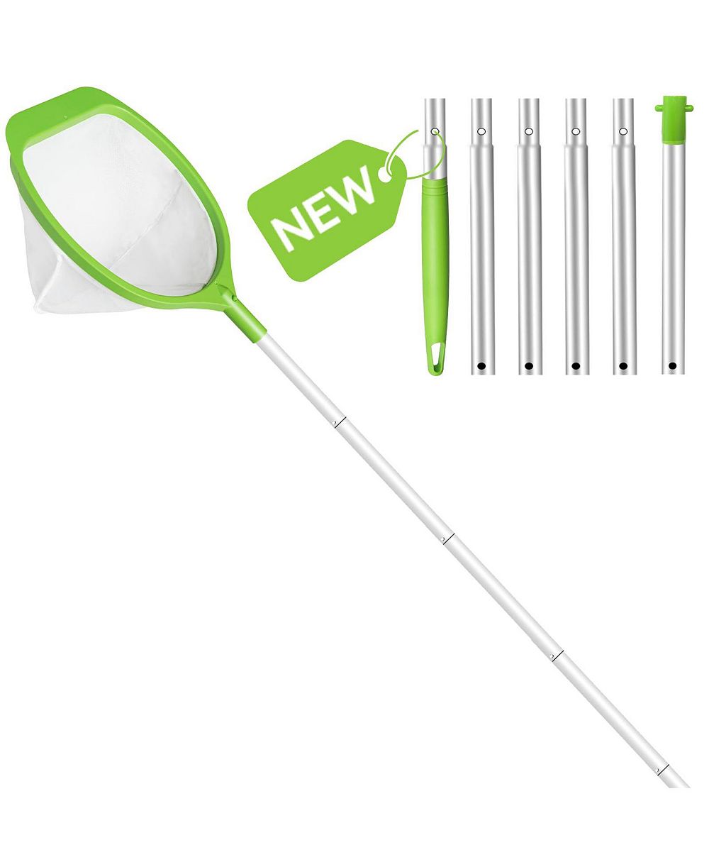 XDOVET Pool Skimmer Net Aluminum Pole Deep Mesh Leaf Rake