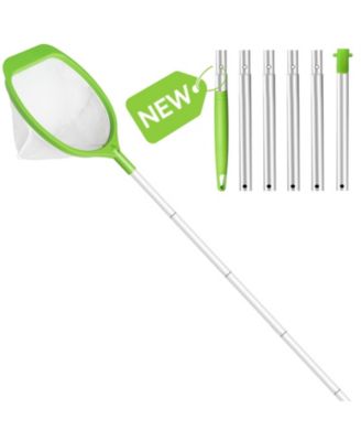 XDOVET Pool Skimmer Net Aluminum Pole Deep Mesh Leaf Rake