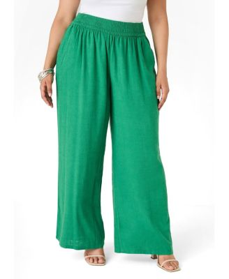 Женские брюки Plus Size Ashley Stewart Linen Blend Pull On