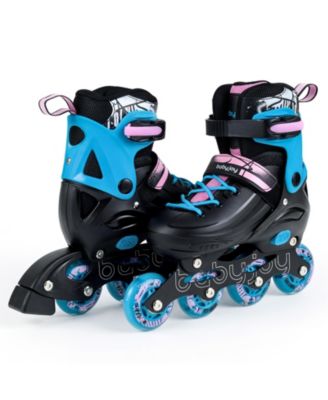 Costway Kids Inline Skates, Adjustable Light-Up Roller Skates with Illuminating Wheels