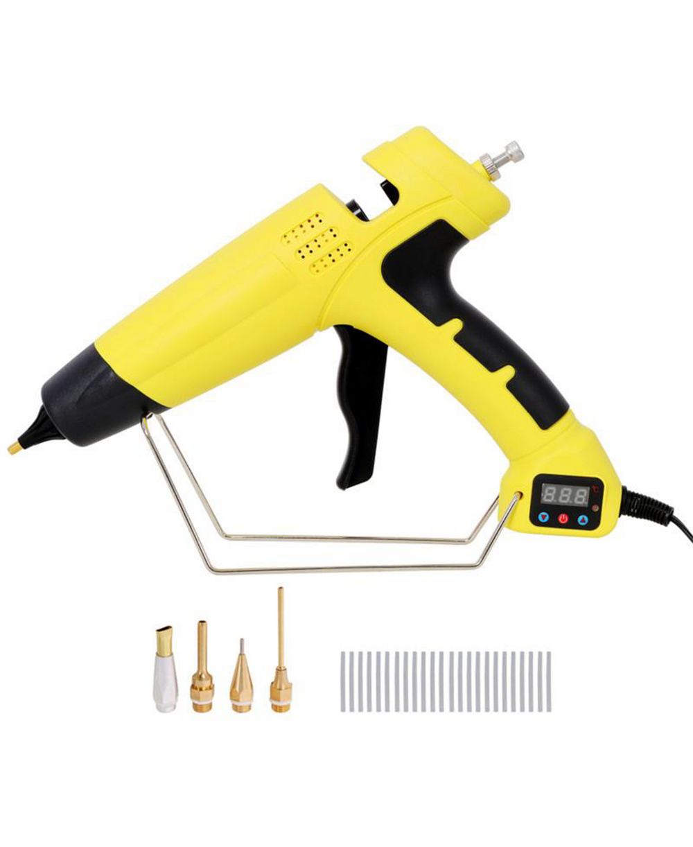 YOBTOP DIY Craft Tools -550W Hot Glue Gun with Display,Temperature Adjustable Professional Thermo Tool,4 Replacement Nozzles,24Pcs Glue Sticks