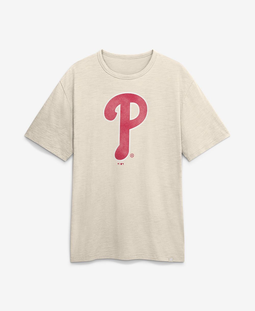 Мужская футболка Fanatics Cream Philadelphia Phillies Stadium Slub T-Shirt
