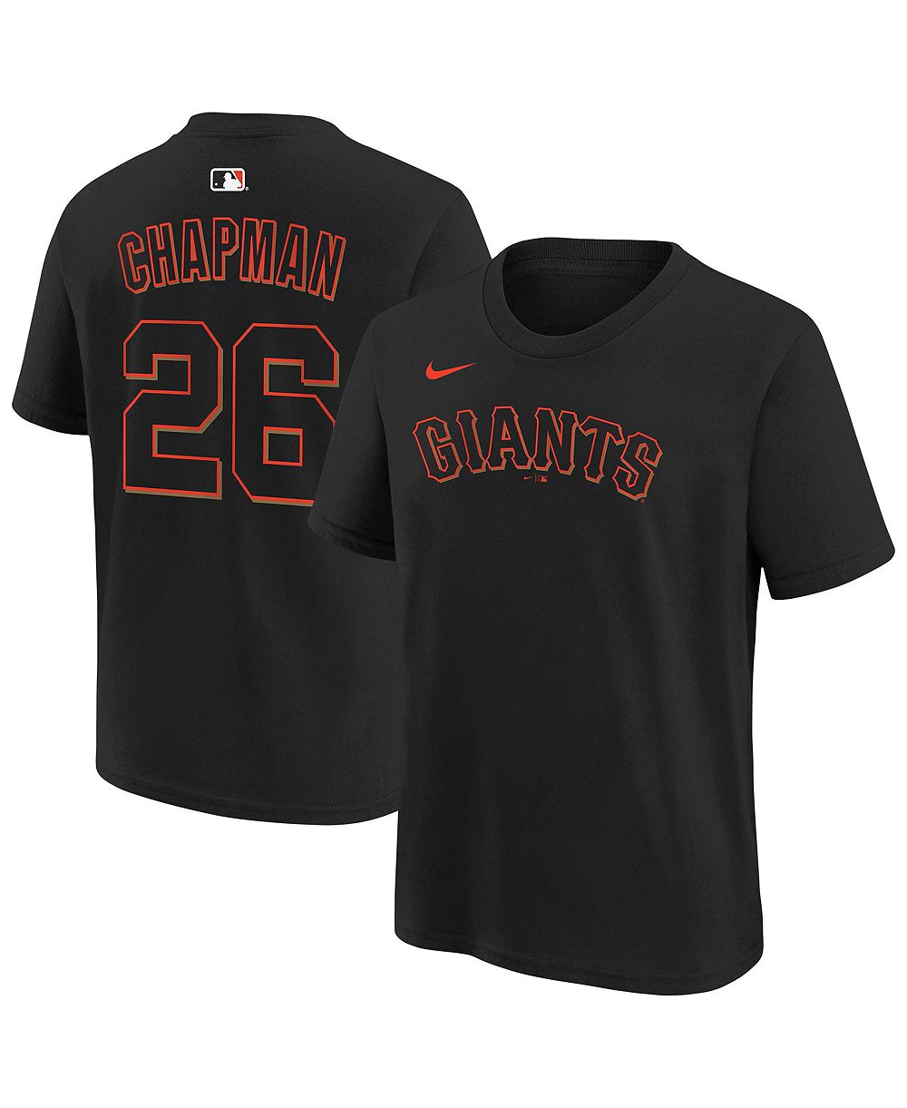 Nike футболка Matt Chapman San Francisco Giants для мальчиков и девочек, черная