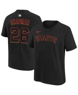 Nike футболка Matt Chapman San Francisco Giants для мальчиков и девочек, черная