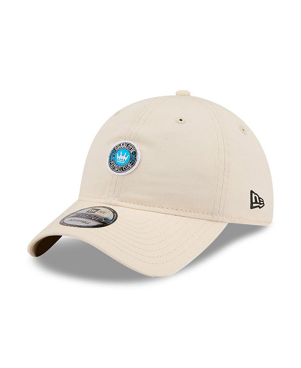 New Era Men's Beige Charlotte FC Micro Team Logo 9TWENTY Adjustable Hat