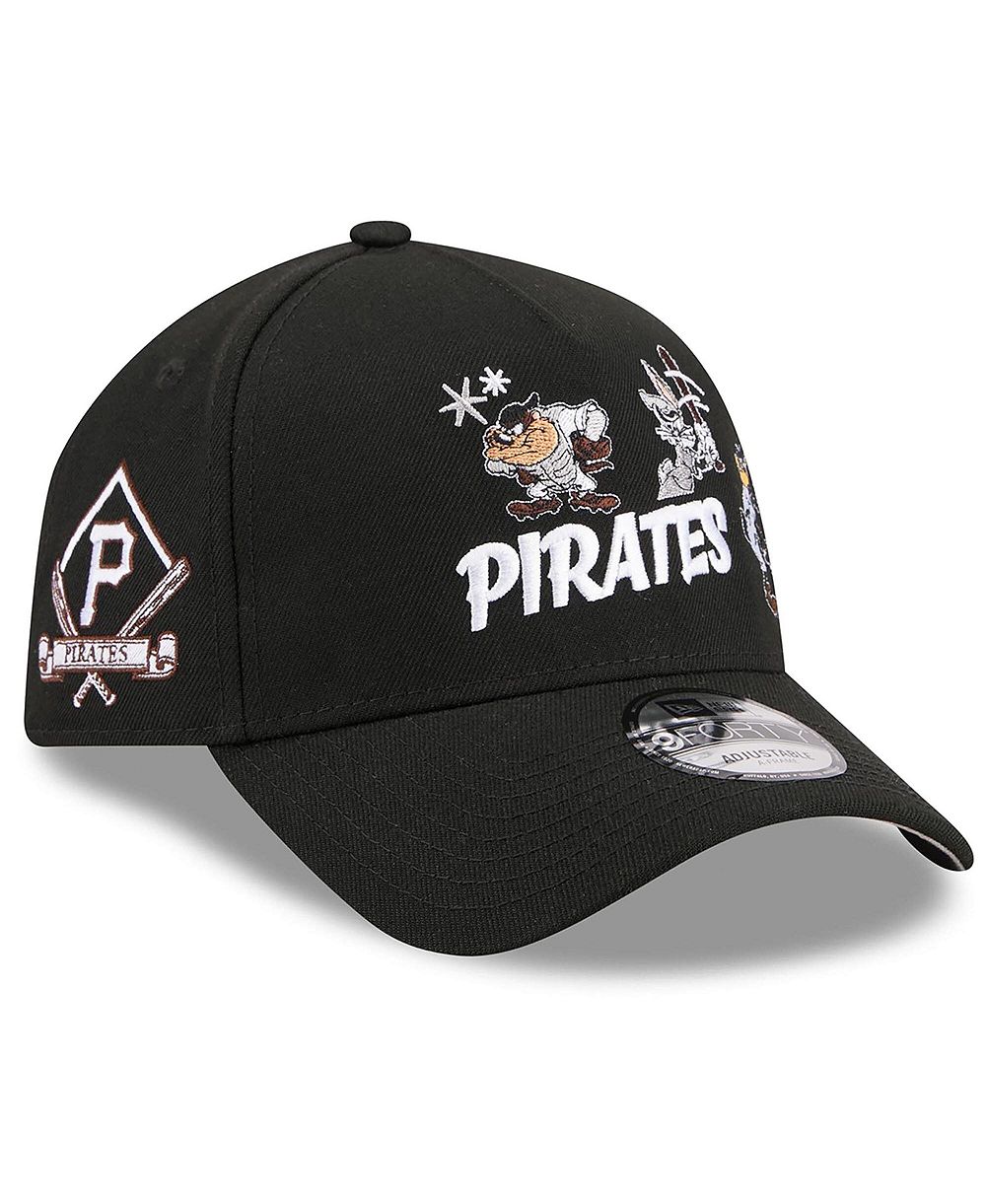 Мужская регулируемая кепка New Era Black Pittsburgh Pirates Looney Tunes A-Frame 9FORTY