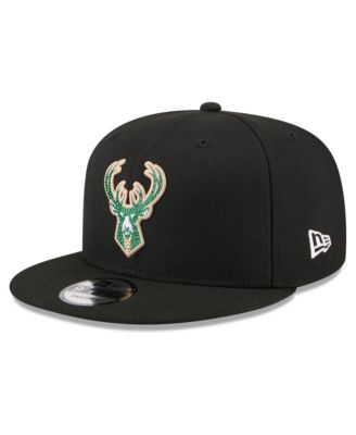 Мужская кепка New Era Black Milwaukee Bucks 2026 NBA Draft Crystal 9FIFTY Snapback