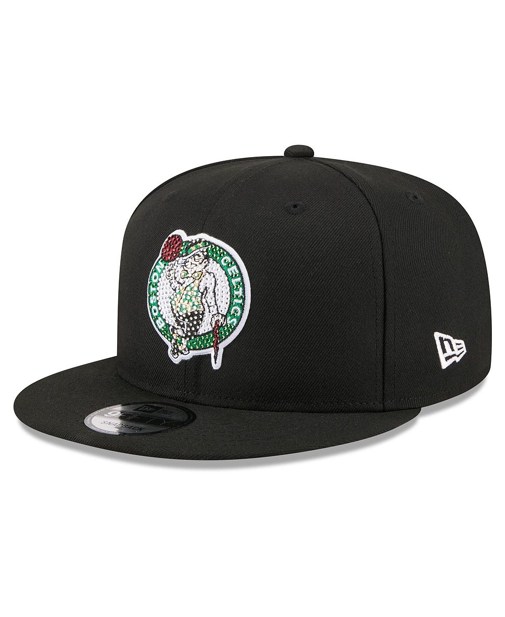Мужская кепка New Era Black Boston Celtics 2026 NBA Draft Crystal 9FIFTY Snapback