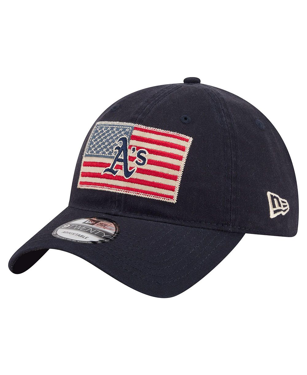 New Era Men's Navy Athletics Americana Flag 9TWENTY Adjustable Hat