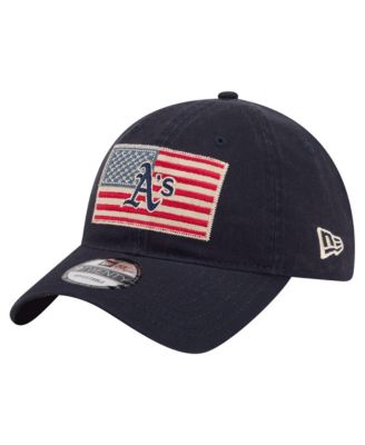 New Era Men's Navy Athletics Americana Flag 9TWENTY Adjustable Hat