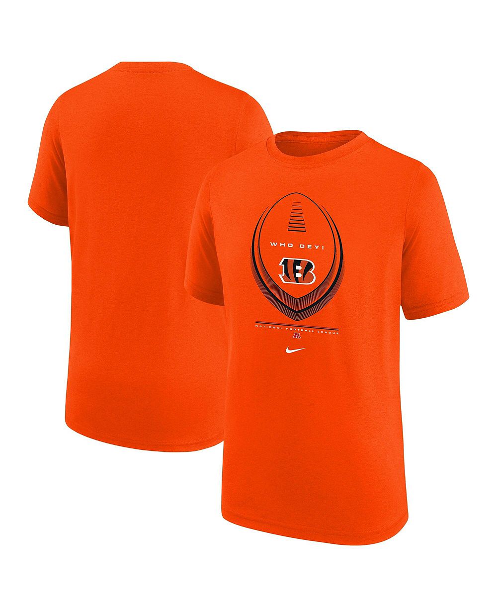 Детская футболка Nike Cincinnati Bengals Icon Legend Dri-FIT для мальчиков и девочек, оранжевая