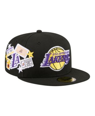 New Era Men's Black Los Angeles Lakers Team Collage 59FIFTY Fitted Hat