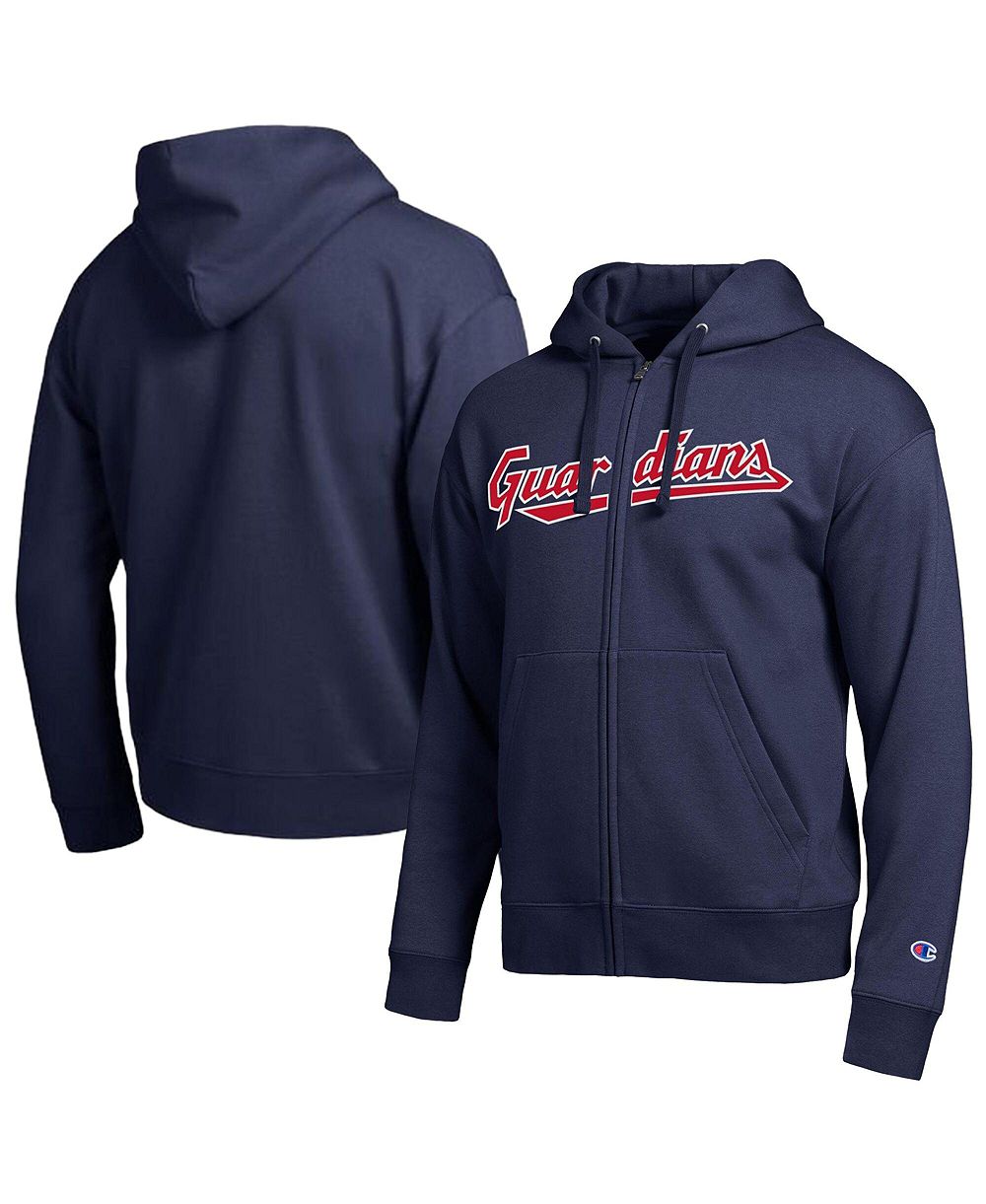 Мужское худи Champion Cleveland Guardians Navy All-Star Wordmark Full-Zip