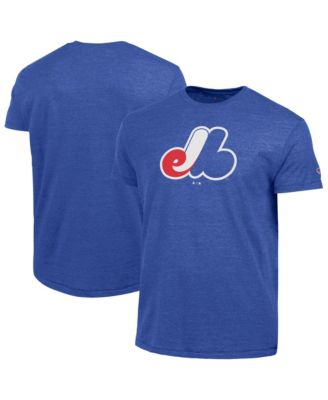 Champion Men's Blue Montreal Expos Cooperstown Logo Tri-Blend T-Shirt