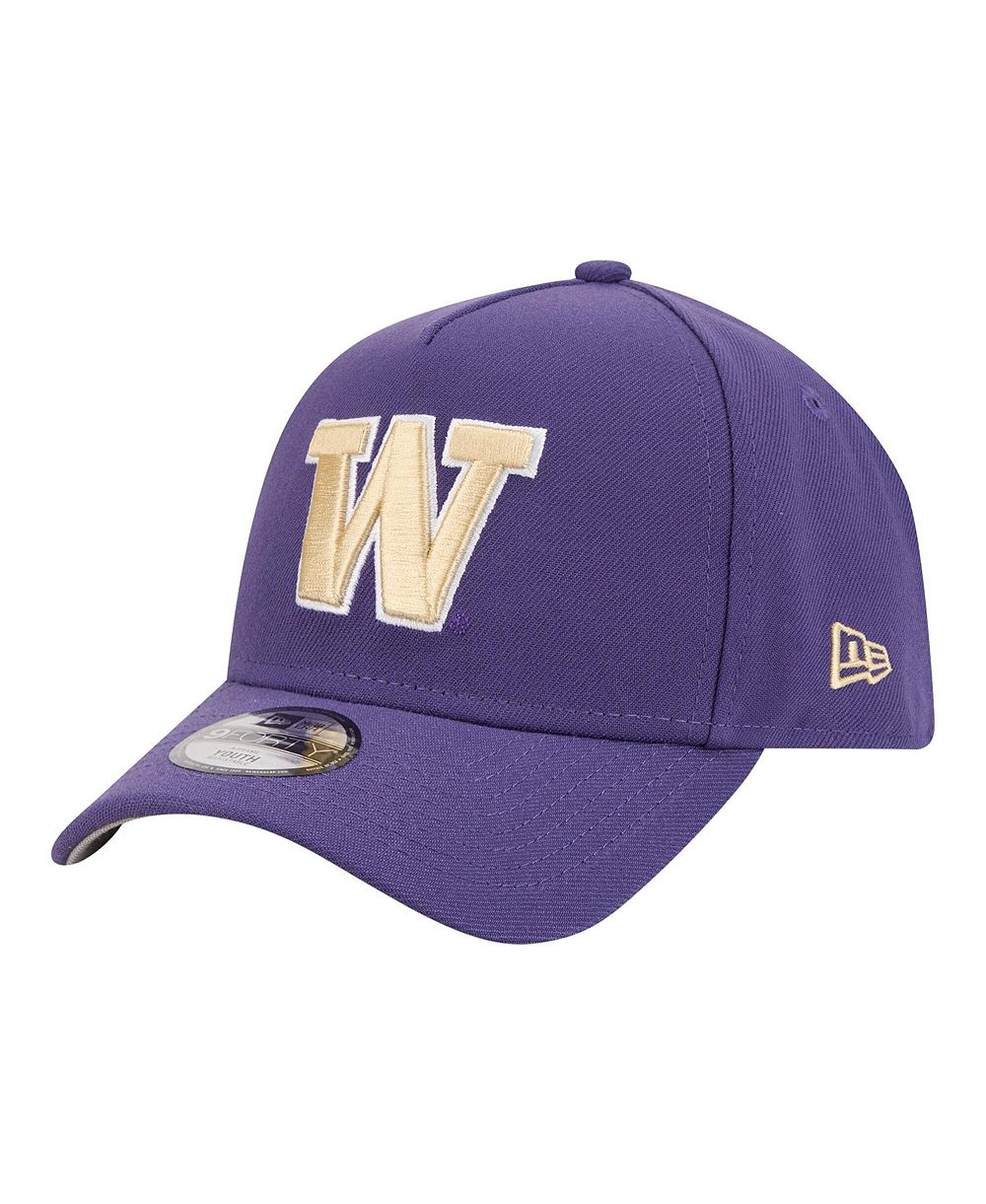 New Era Регулируемая кепка 9FORTY Washington Huskies, фиолетовая, для мальчиков и девочек