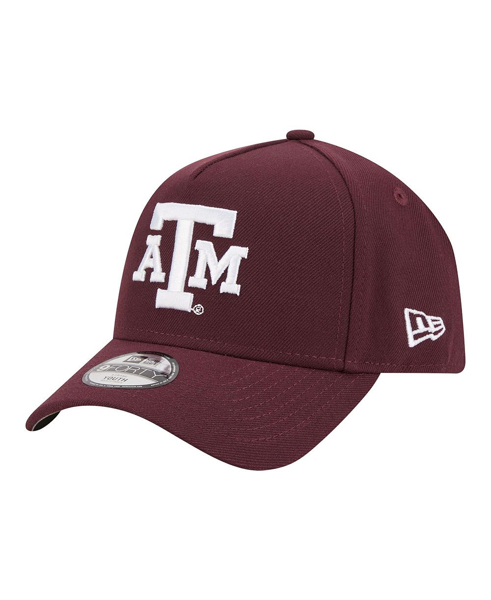 New Era Детская кепка 9FORTY A-Frame регулируемая, Texas A&M Aggies, бордовая
