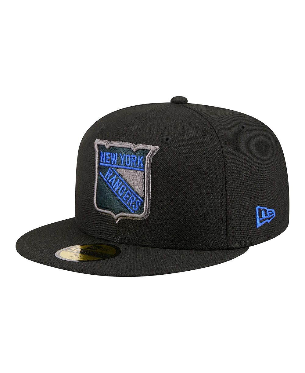 New Era Men's Black New York Rangers Color Pop 59FIFTY Fitted Hat