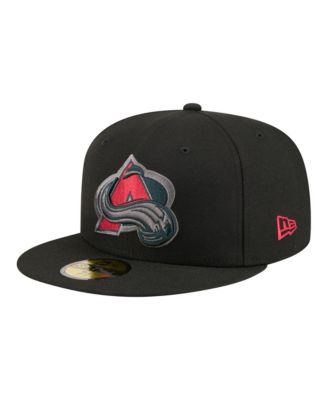 New Era Мужская черная регулируемая кепка Colorado Avalanche Color Pop 59FIFTY Fitted