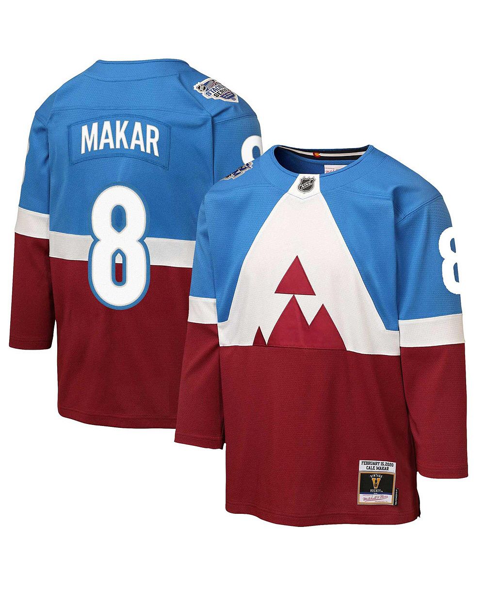 Детская джерси Mitchell & Ness Cale Makar Blue/Burgundy Colorado Avalanche 2020 Stadium Series Power Play