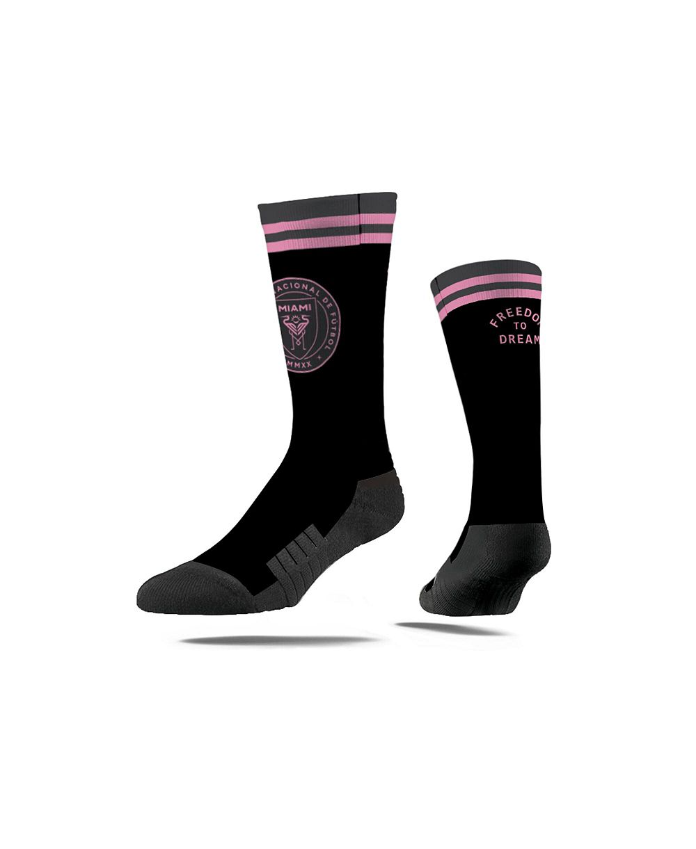 Strideline Men's and Women's Inter Miami CF Jersey Hook Premium Crew Socks