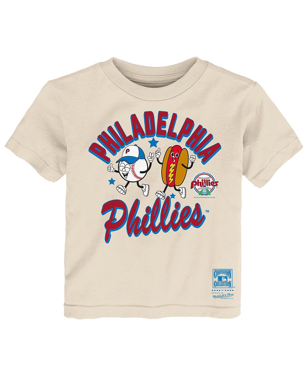 Детская футболка Mitchell & Ness Natural Philadelphia Phillies Snack