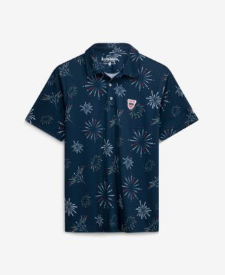 Chubbies Men's Navy The Rockets Rad Glare Performance Polo Shirt
