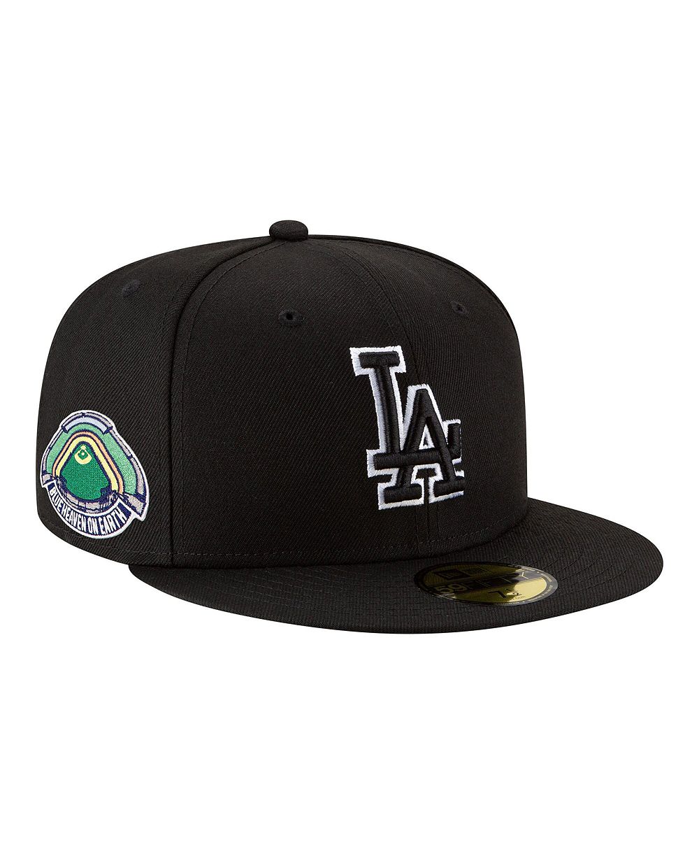 New Era Men's Black Los Angeles Dodgers Blue Heaven On Earth Stadium Patch 59FIFTY Fitted Hat