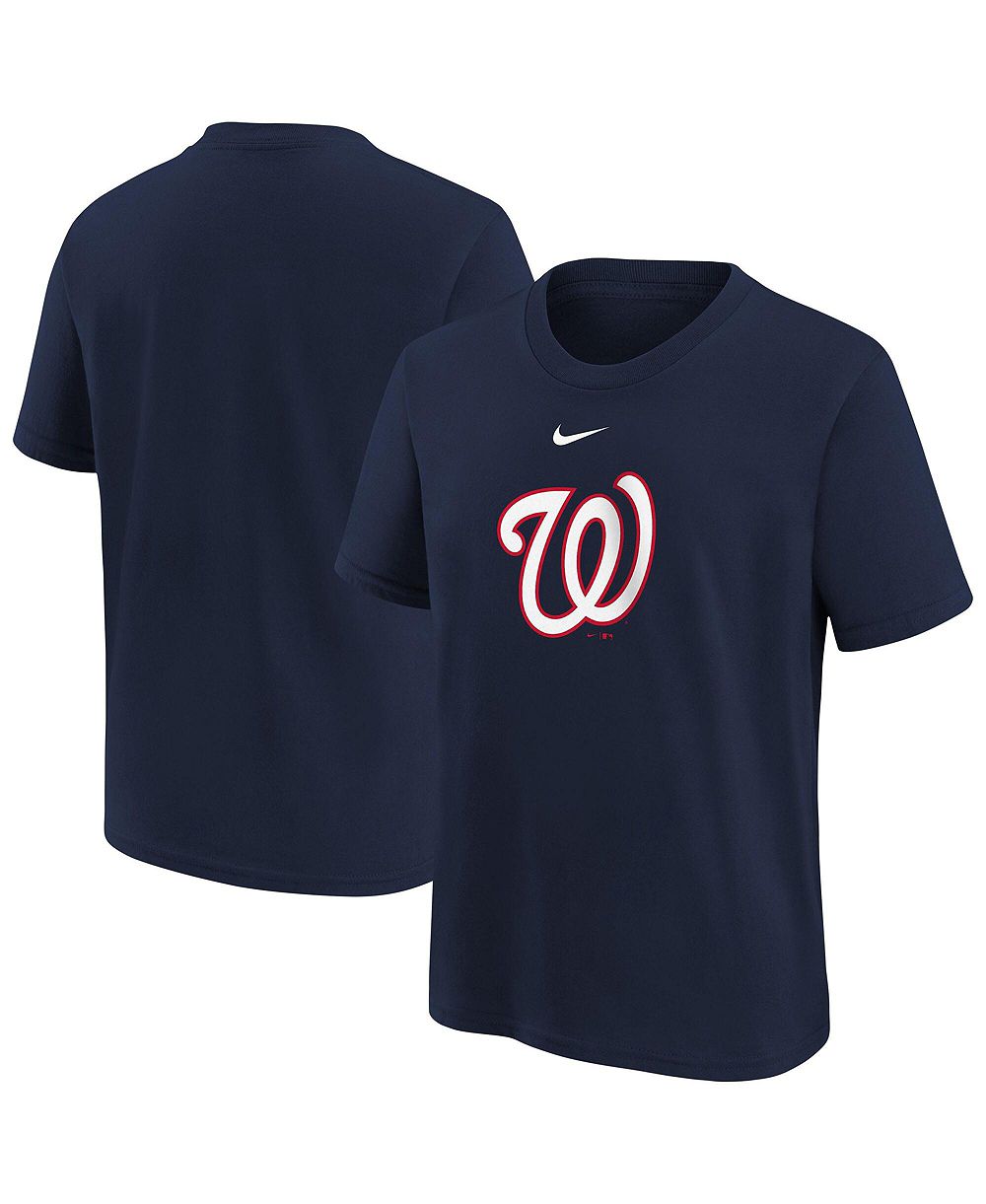 Nike Big Boys and Girls Navy Washington Nationals Large Logo T-Shirt
