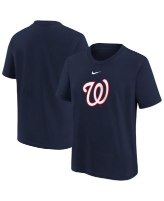 Детская футболка Nike с большим логотипом Washington Nationals, темно-синяя