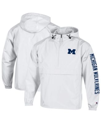 Мужская куртка-худи Champion Michigan Wolverines Cloud Packable Half-Zip White