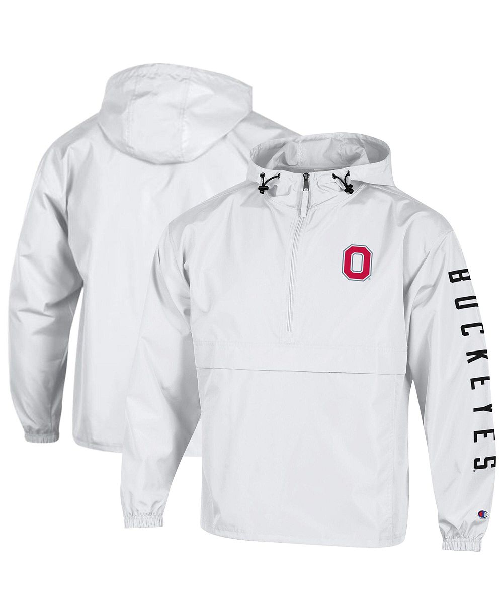 Мужская куртка Champion Ohio State Buckeyes Cloud Packable Half-Zip с капюшоном