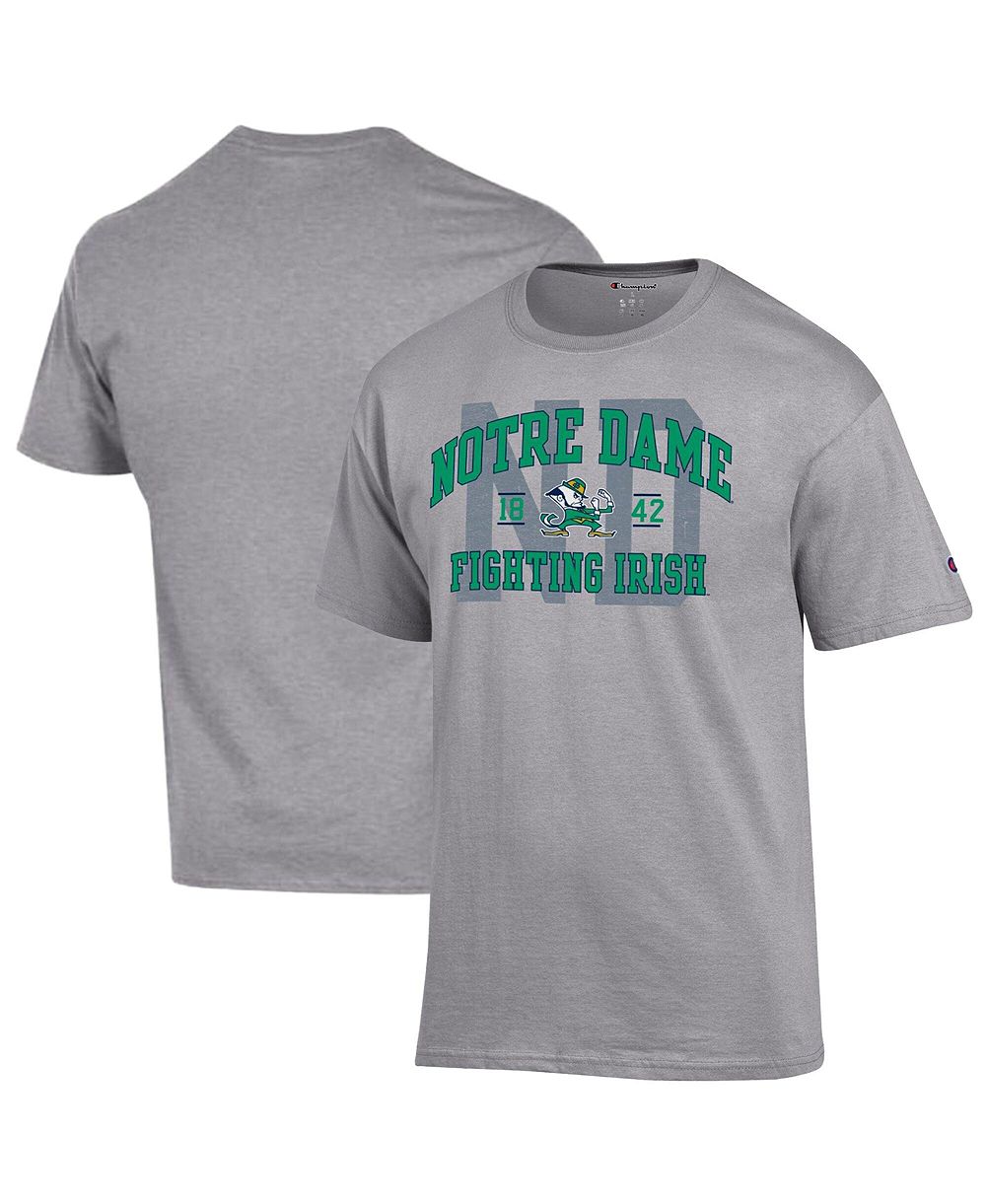 Мужская футболка Champion Heather Gray Notre Dame Fighting Irish Varsity