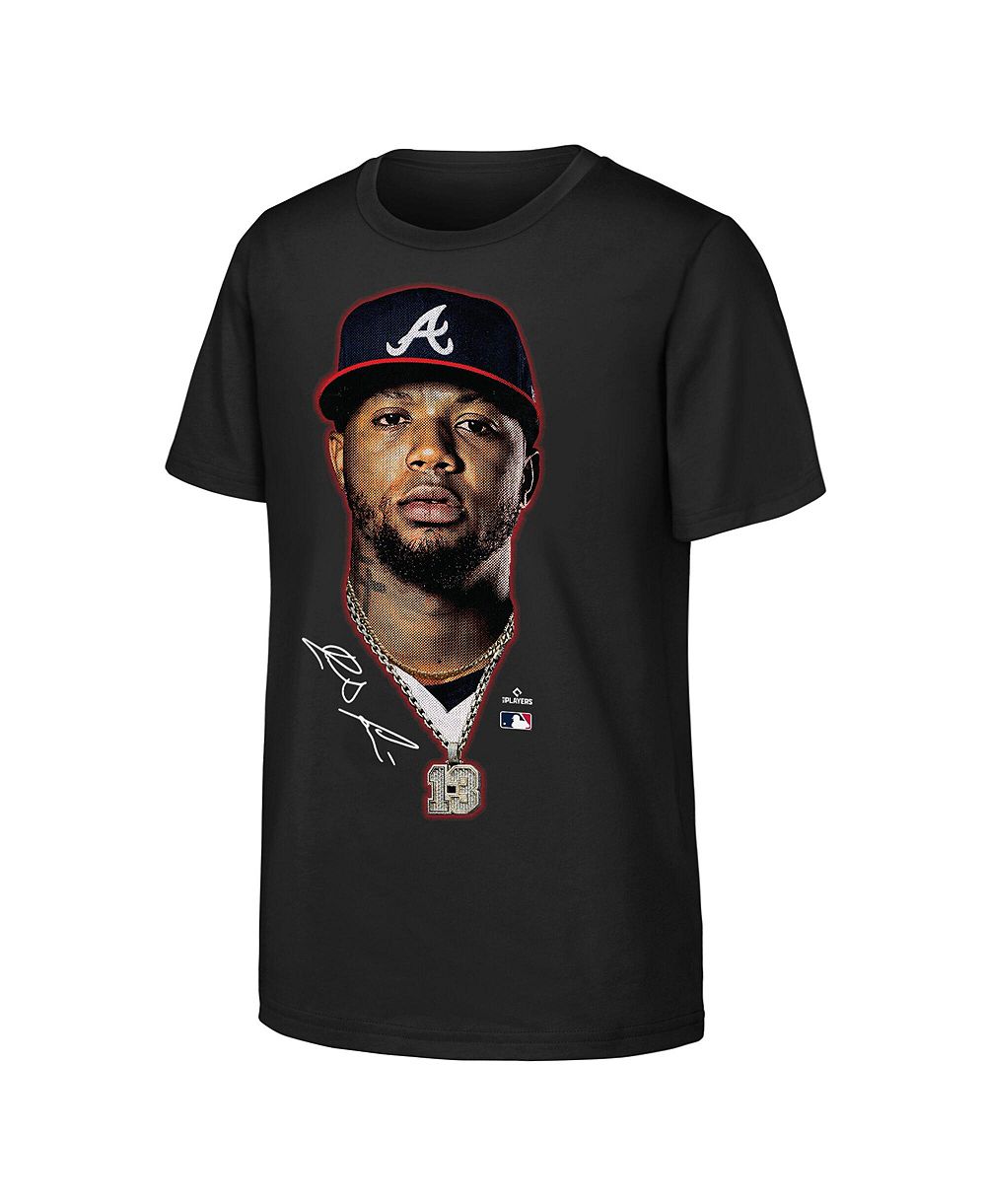 Детская футболка Outerstuff Ronald Acuña Jr. Black Atlanta Braves Headliner