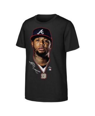 Outerstuff Big Boys and Girls Ronald Acuña Jr. Black Atlanta Braves Headliner T-Shirt