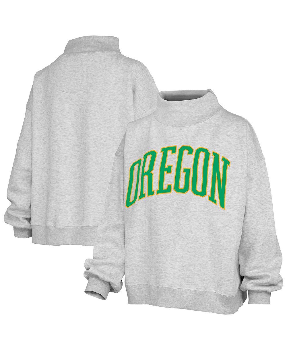 Женский свитшот Pressbox Oregon Ducks Oversized Nelson Mock Neck
