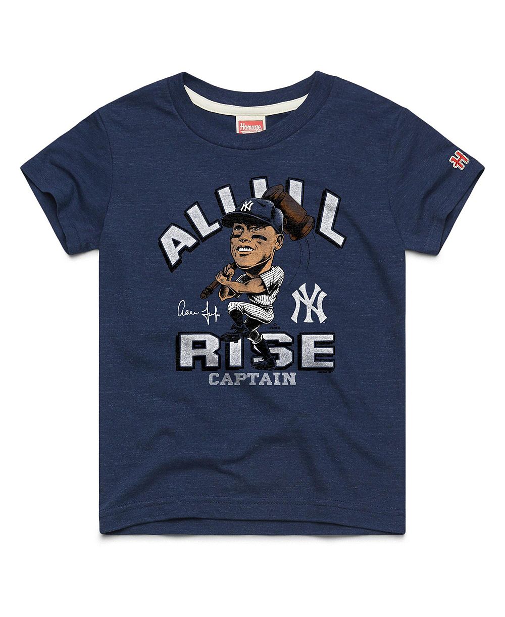 Футболка Homage Aaron Judge New York Yankees Caricature Tri-Blend для мальчиков и девочек