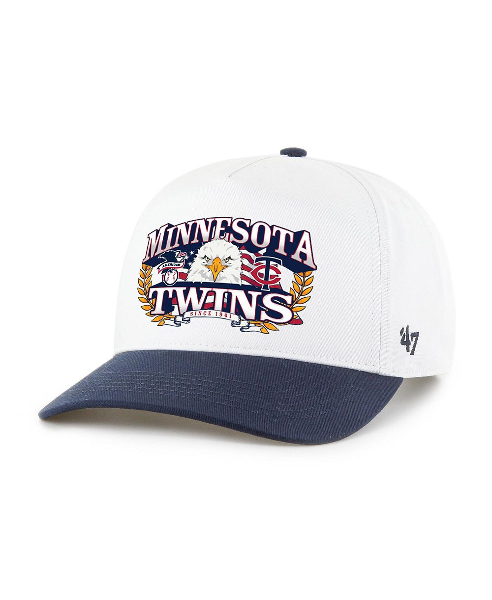Мужская регулируемая кепка '47 Brand Minnesota Twins Americana Eagle Hitch в цвете White/Navy