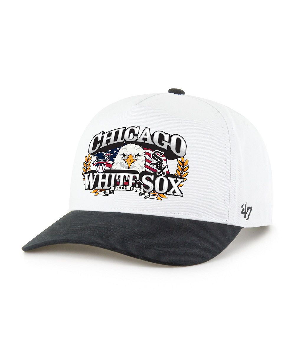 Мужская кепка '47 Brand Chicago White Sox Americana Eagle Hitch Adjustable White/Black