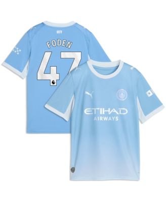 Детская джерси Puma Phil Foden Light Blue Manchester City 2026/27 Home Replica